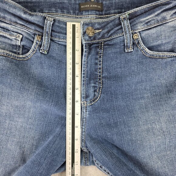 Silver Jeans Co Suki Bootcut Jeans Womens 34x31 Blue Wash Mid Rise Stretch - Picture 8 of 10